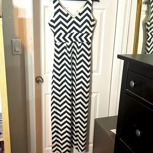 Women’s maxi dress Moon dark navy blue and white size small